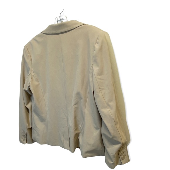 NWT Apostrophe Tan Lined One Button Blazer Size 18 - Picture 3 of 13